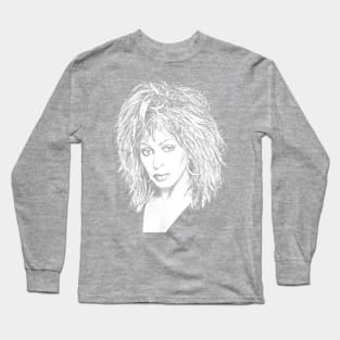 Tina Turner ///// 80s Style Retro Fan Art Design Long Sleeve T-Shirt